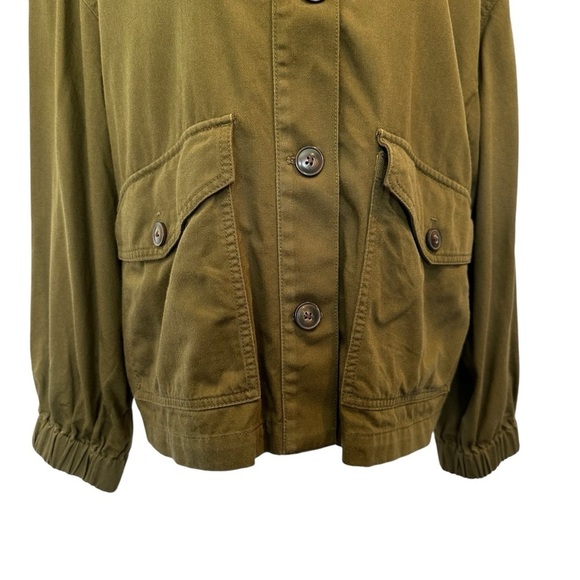 Madewell olive army green crop jacket in size large in excellent condition. - Picture 5 of 13